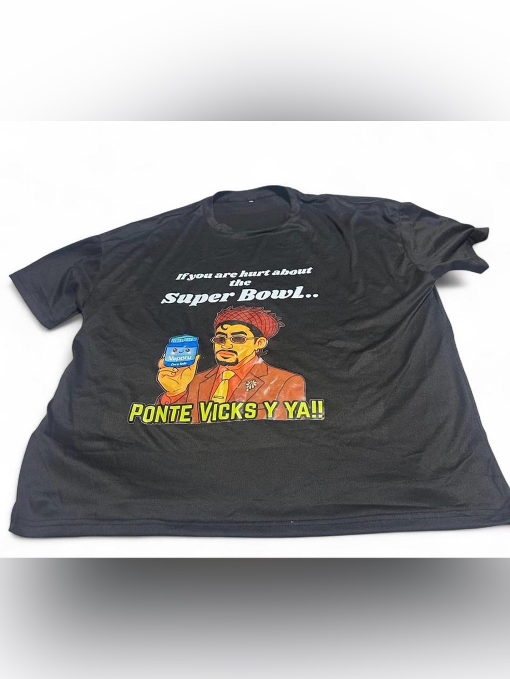 Super Bowl black cotton t-shirt #superbowl 2X
